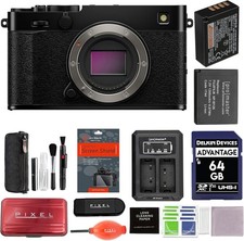 FUJIFILM X-E5 Mirrorless Camera Bundle Black with Extra Battery  More