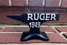 RUGER 1949 Firearms Anvil Cast Iron Miniature Embossed Jewelry Blacksmith