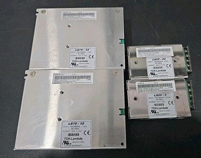 TDK Lambda LS75-12 1.6A  & LS25-24 0.7 A Power Supply 100-240VAC -12 VDC & 24VDC