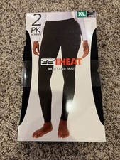 32 Degrees Heat Women's Base Layer Pant Ultra Light 2Pk Black XL