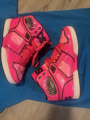 Osiris NYC 83 ULT SV Women's Pink/Black High Top Lace Up Athletic Sneaker