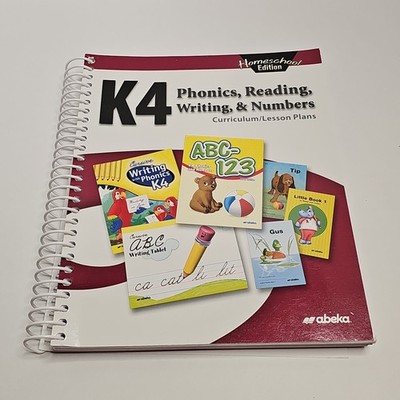 Abeka Homeschool K4 Phonics Reading Writing Numbers Curriculum Lesson Plans