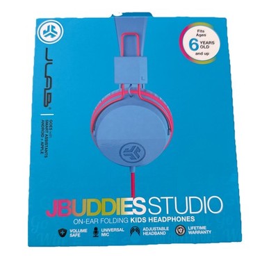   JLab JBuddies Studio Wired Kids Headphones - Pink/Blue NEW