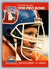 1990 Pro Set #355 Karl Mecklenburg Denver Broncos