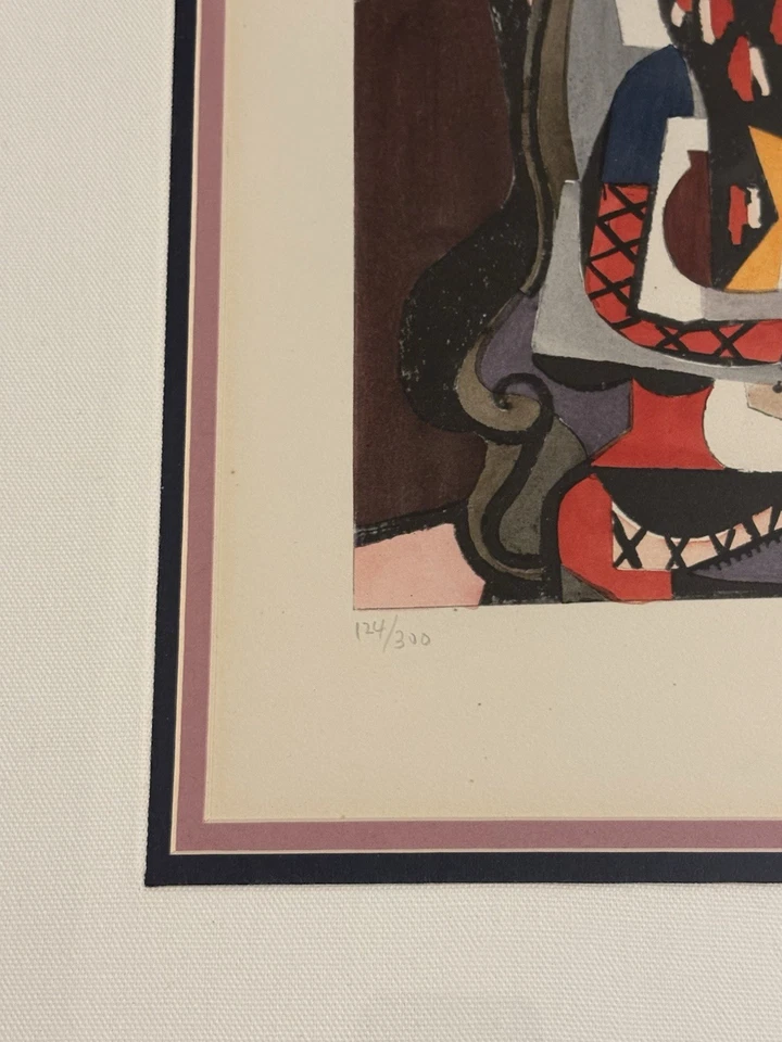 Pablo Picasso “Harlequin Musician” 铅笔 签名和编号 金色 带框 正品证书 — 第 4/4 张图片