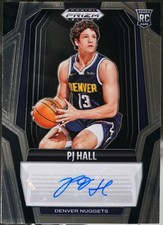 2024-25 Panini Prizm Black Rookie Signatures Basketball Pj Hall #RS-PJH NM