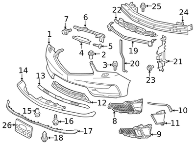 Genuine Acura MDX R. FR. Inner Bumper Garnish 71102-TZ5-A20 | eBay