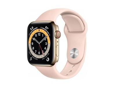 APPLE WATCH 6 GPS CELLULAR 44MM STAINLESS STEEL GOLD PINK SPORT BAND