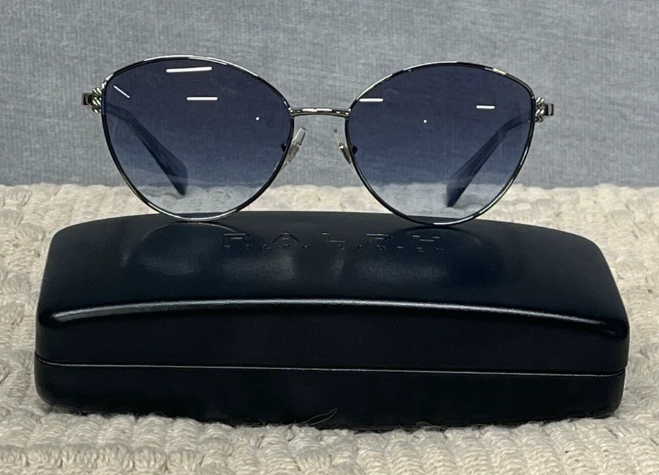 Gafas de sol Ralph by Ralph Lauren para mujer ojo de gato brillantes plateadas degradadas azules Foto 4 de 4