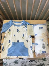 *NWT* Bundle 2 Kyte Baby 12-18m Shortall Swaddle Blanket Periwinkle Bluebonnet