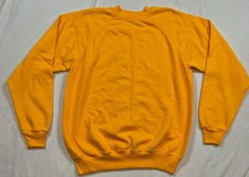 VTG 80s Hanes Blank Crewneck Sweatshirt XL 50/50 Made in USA Yellow Awesome EUC