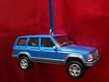 VINTAGE 1991 92 JEEP CHEROKEE SUV 4x4 XJ BLUE LIMITED CHRISTMAS TREE ORNAMENT