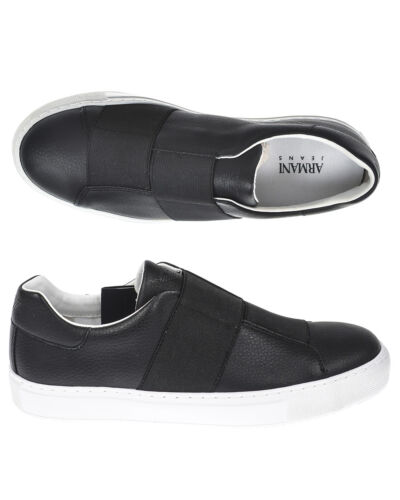 Scarpe Sneaker Armani Jeans AJ Shoes Uomo Nero 9350787A423 20 - Picture 1 of 12