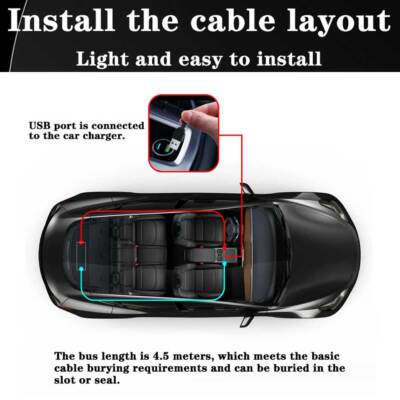 1-2 PCS Devil's Eye LED Screen Light Car Windshield Screen USB Plug-in - Foto 8