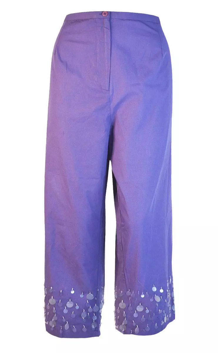 Purple best sale cropped trousers