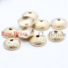 100 Pieces Raw Brass Bead Caps - Stardust 6mm...