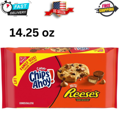 CHIPS AHOY! Chocolate Chip Cookies with Reese's Peanut Butter Cups, 14.25 Oz