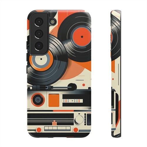 Impression designer disque vinyle rétro, étui robuste, pour iPhone et Samsung Galaxy - Photo 38/43