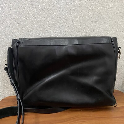 COACH 70952 Black Leather Men's Briefcase Messenger Bag COACH 70952 Black Leather Men's Briefcase Messenger Bag
