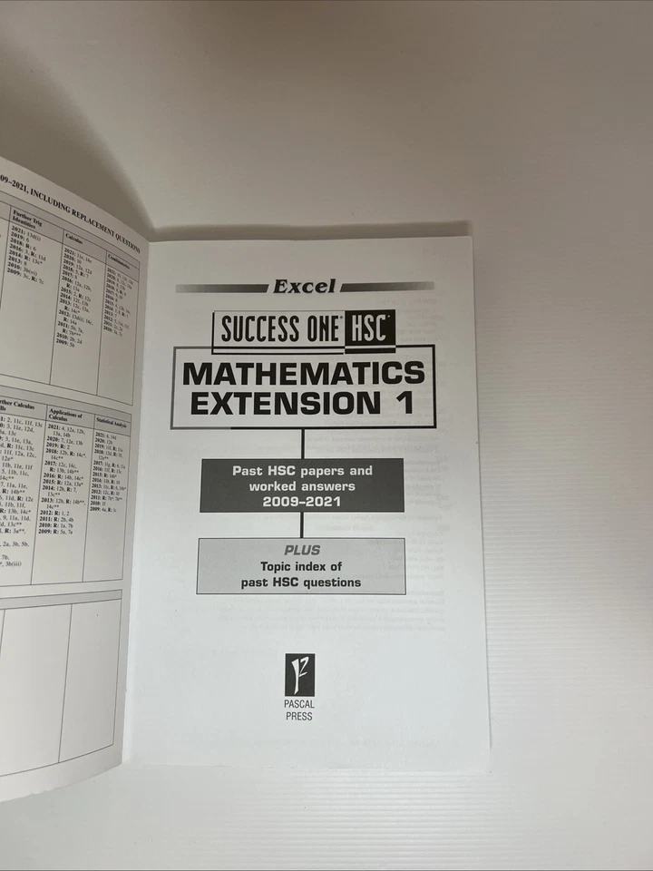 Mathematics Extension 1-Success One HSC Paperback Book New 2022 Edition Like New - Image 3 of 4