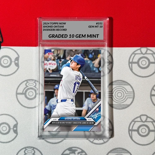 Graded 10 Shohei Ohtani Dodgers Record RBI 2024 MLB TOPPS NOW Card 351