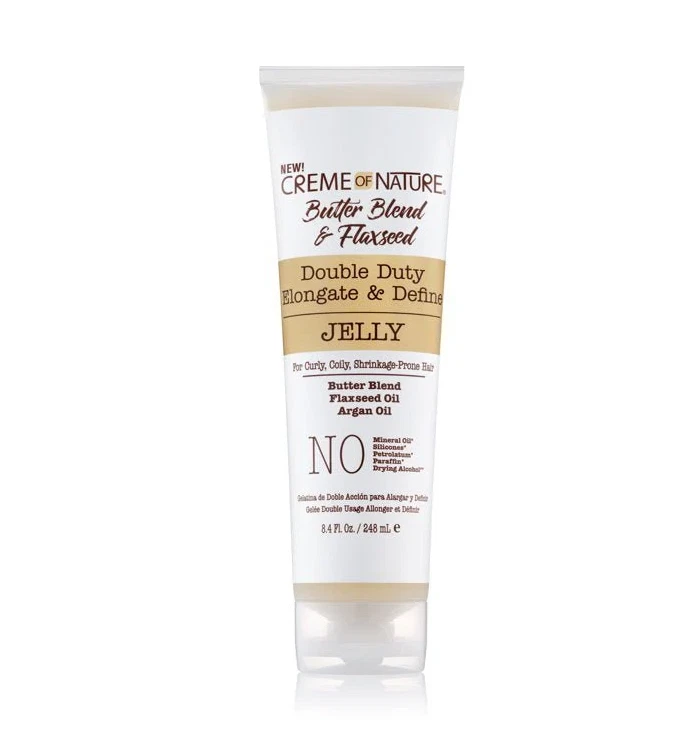 Creme of Nature Butter Blend & Flaxseed Double Duty Elongate& Define Jelly 248ml