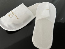 Hotel terrycloth bathrobe shoes, white, hotel lettering: Kimon, length 27 cm, NEW original packaging