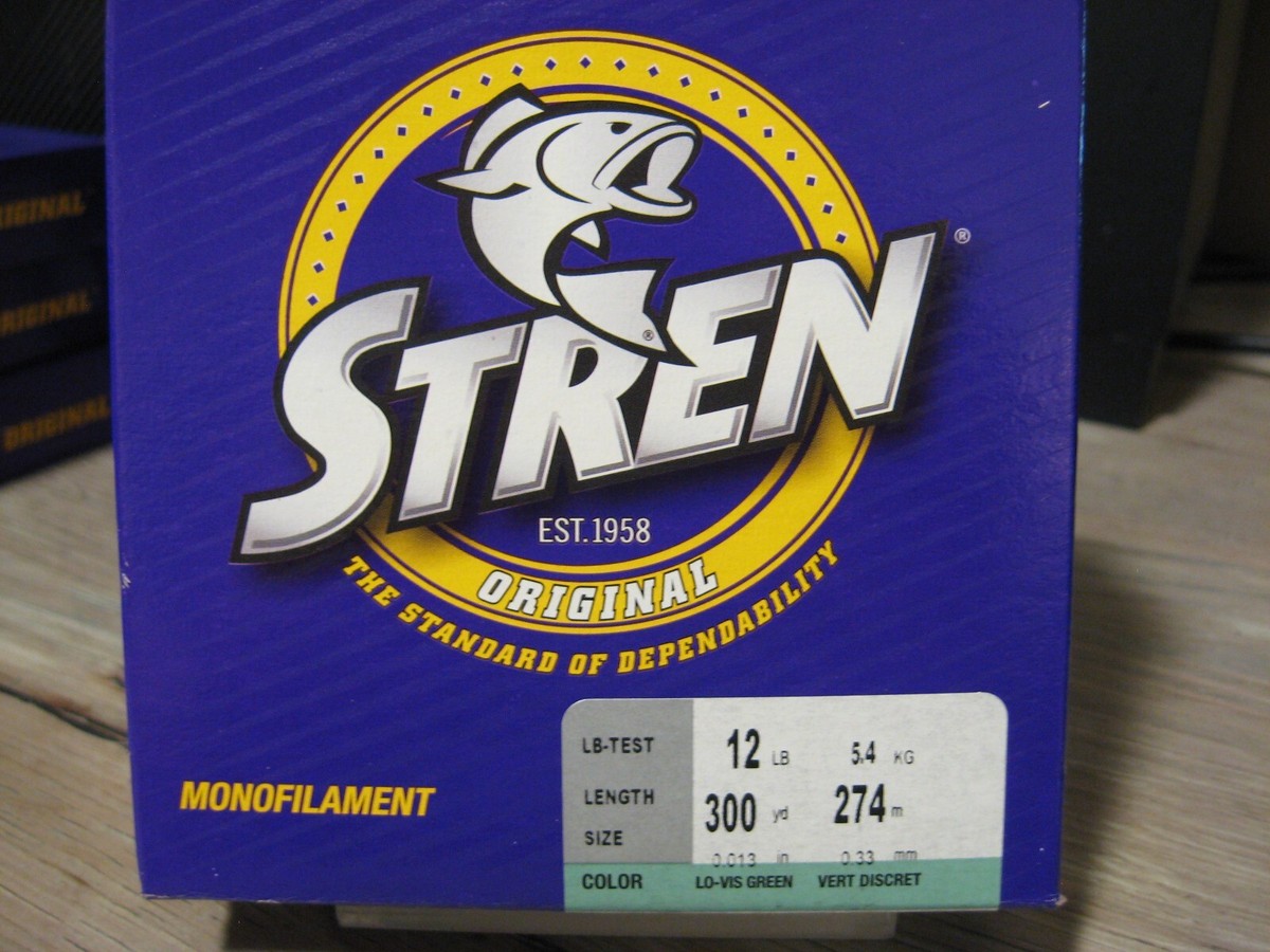 Stren Original Monofilament Fishing Line - 12 LB Mono - 300 Yards - LO-VIS GREEN Stren Original Monofilament Fishing Line - 12 LB Mono - 300 Yards - LO-VIS GREEN