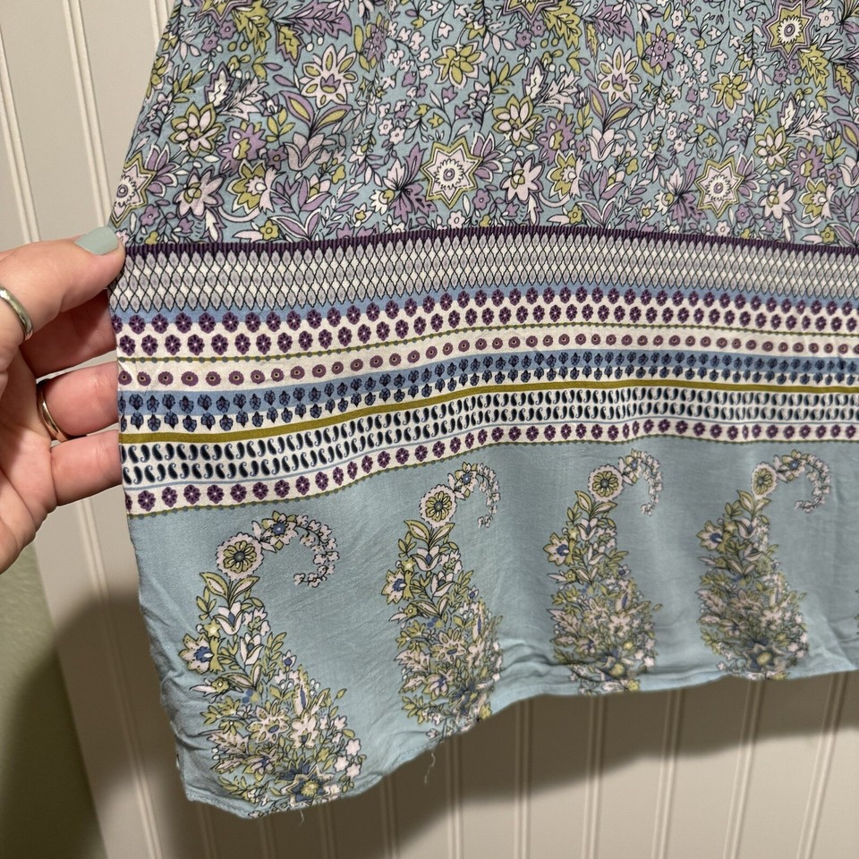 J Jill Mixed Media Patchwork Floral Top Size XL eBay