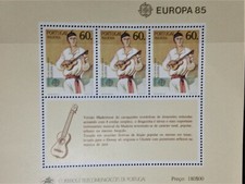 1985, Bloc/Souvenir, Music, Sheet EUROPA CEPT / PORTUGAL MADEIRA