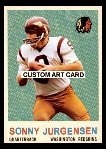 Sonny Jurgensen Washington Redskins Art Card
