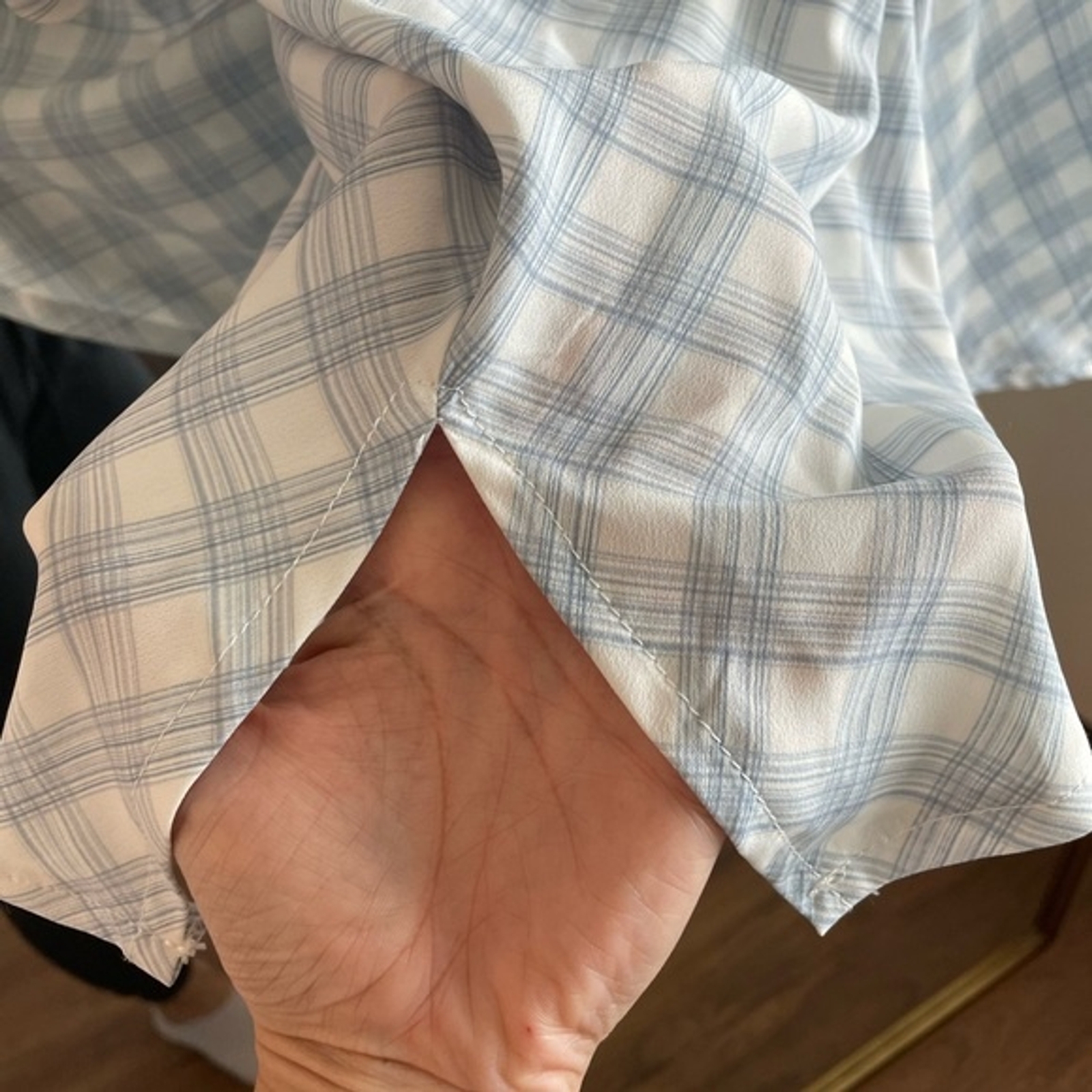 Princess Polly plaid,button front, split side hem… - image 5