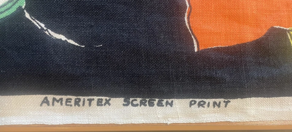 1960'S Floral Fabric - Oversized Vivid Colors Ameritex Co. Vintage 3.5 YDS - Image 4 of 4