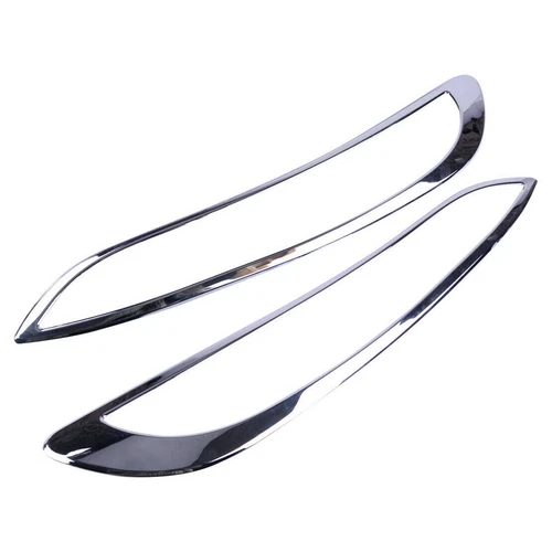 2Pcs ABS Chrome Daytime Running Light Decor Cover Trim For Jeep Cherokee 2014-18 - Picture 5 of 9