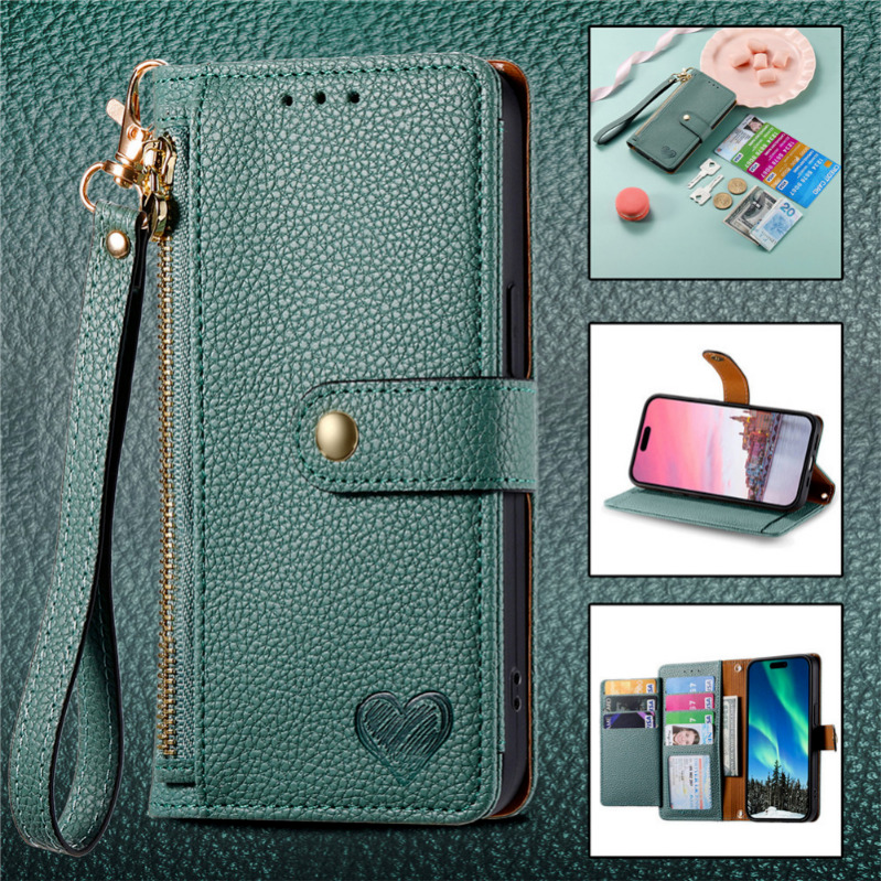For OnePlus 9 10 11 Nord CE 2 5G 2T Wallet Case Flip Magnetic Cover With Lanyard