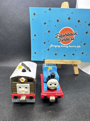 Thomas the Train Toby & Thomas Wooden Railway Tank Engine #7 y #1 2002