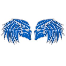 Predator Emblem Custom Badge 3d Decal Sticker Car Truck Suv Blue Set Of 2