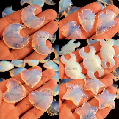 Opalite Crystal Metaphysical Glass Carving Gemstone Chakra Reiki Healing