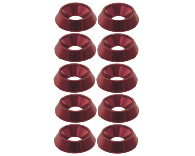 Bolt Washer M3 Senkkopfscheiben - 10 Stück Eloxiertes Aluminium In Rot