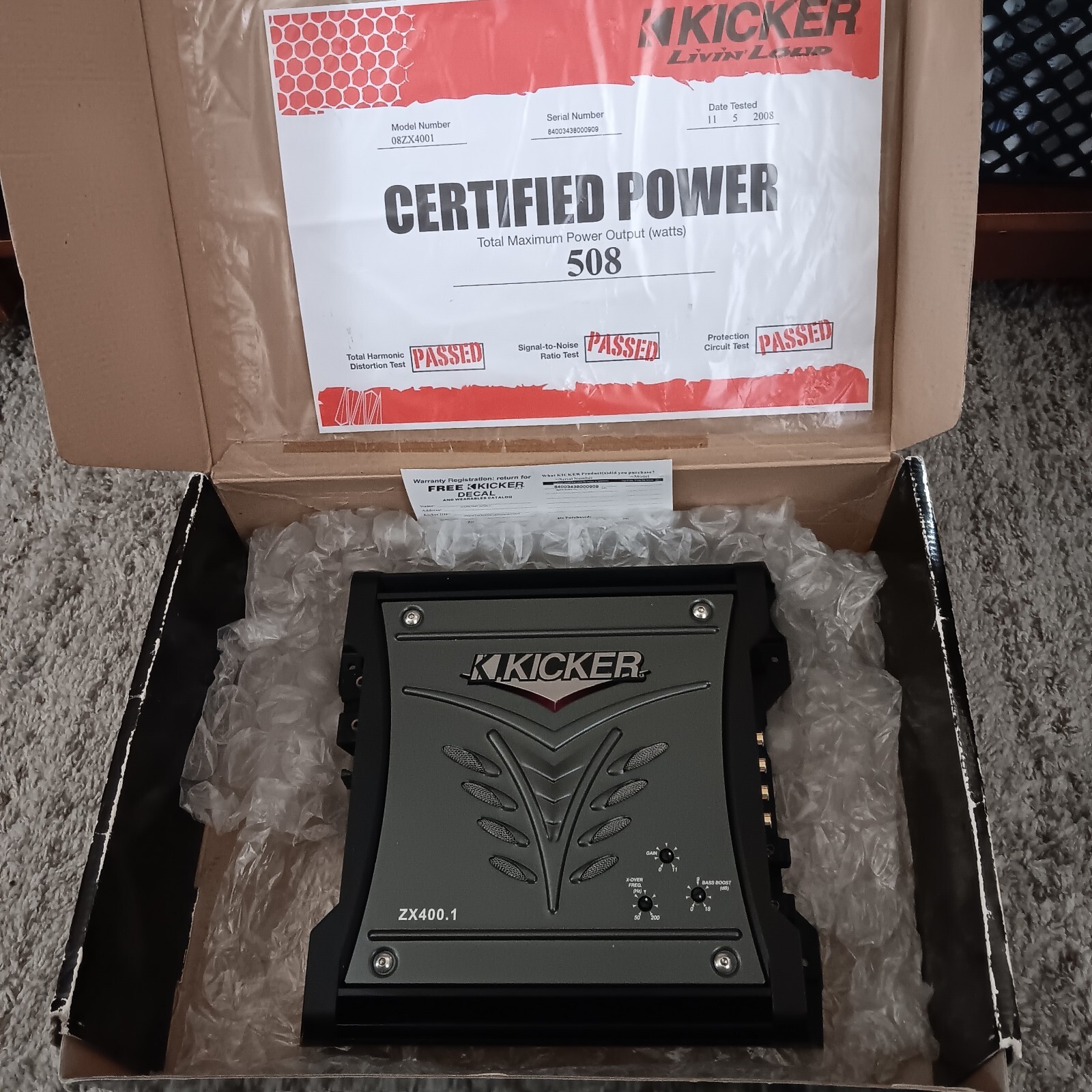 Kicker ZX400.1 Old School Amp. Brand New In Box. eBay