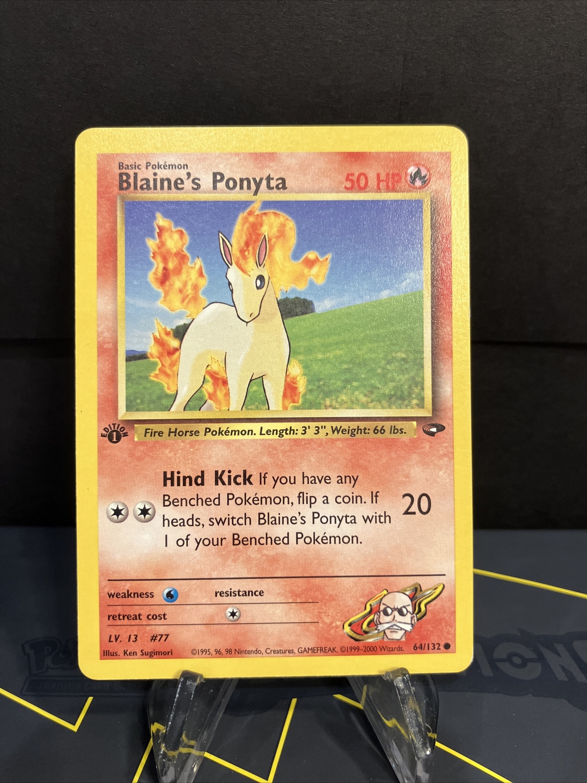 POKEMON BLAINE'S PONYTA 64/132 1ST EDITION GYM CHALLENGE NM