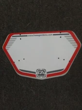 bmx number plate by Free Agent. Pro or mini size