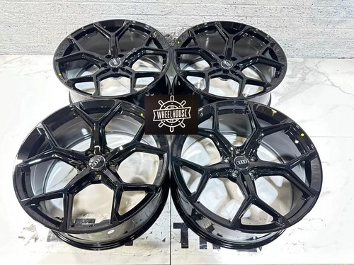 (4) 20x9 AUDI S LINE GLOSS BLACK WHEELS RIMS A3 A4 A5 A6 A7 S4 S5 RS ...