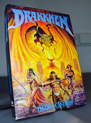 Drakkhen von Data East/Infogrames US-Version für Commodore Amiga in Big-Box