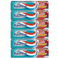 6 Pack - AquaFresh Cool Mint Fluoride Toothpaste Cavity Protection 5.6 Oz Each