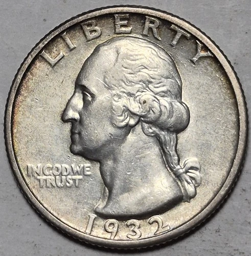 1932S Washington Silver Quarter. Key Date Problem Free XF/AU