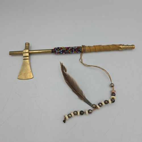 Native American Tribal 6” Bear Hawk Peace Pipe Navajo