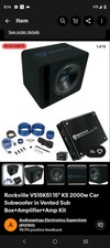 Rockville W12K6D4 V2 12" 2400w Subwoofer Sub Box Mono Amplifier Amp Kit