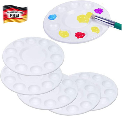 Mischpalette 6 Stück Blumenform für Malen Basteln und Farbdesigns, 17 cm