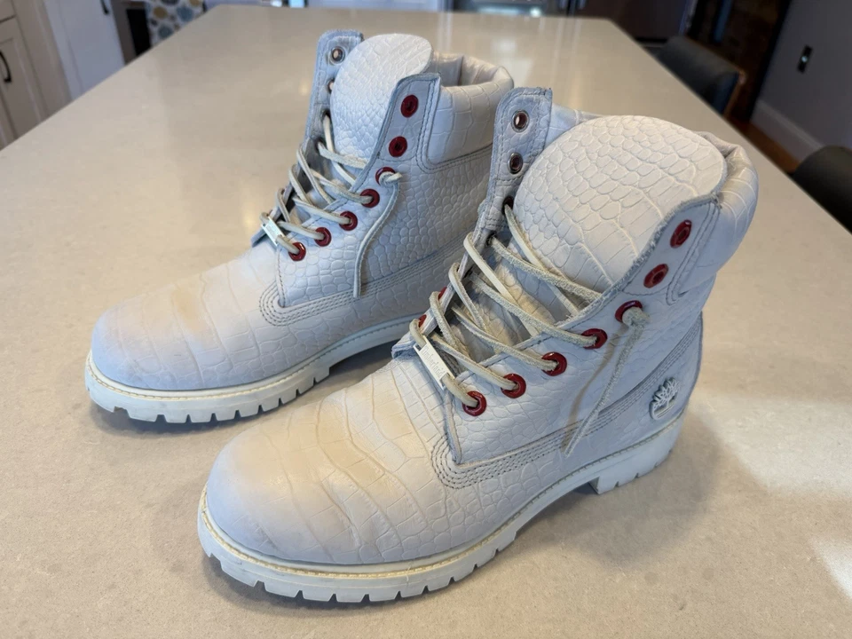 Bota Timberland 6 pulgadas premium para hombre edición limitada serpiente blanca talla 9 Foto 4 de 4